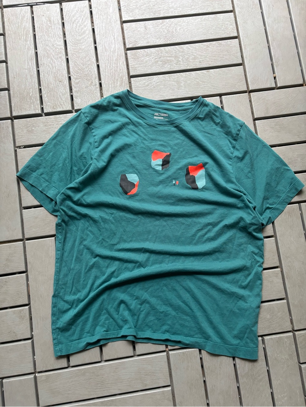 Arc'teryx Men's Teal Short Sleeve Graphic Crew Tee